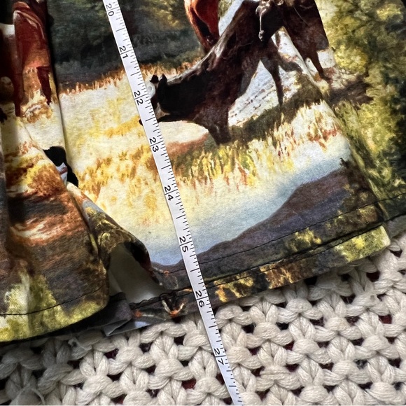 Vintage Upcycled Western Print Skirt M - Picture 5 of 6